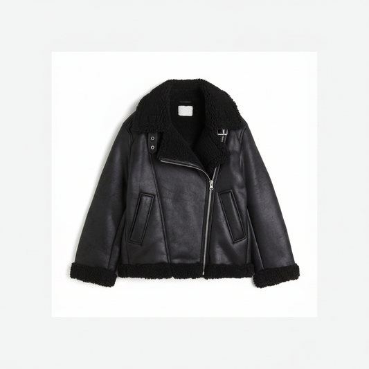 hm-womens-oversized-teddy-fleece-faux-leather-jacket-black-xs-front-flat-lay-padded-1x1