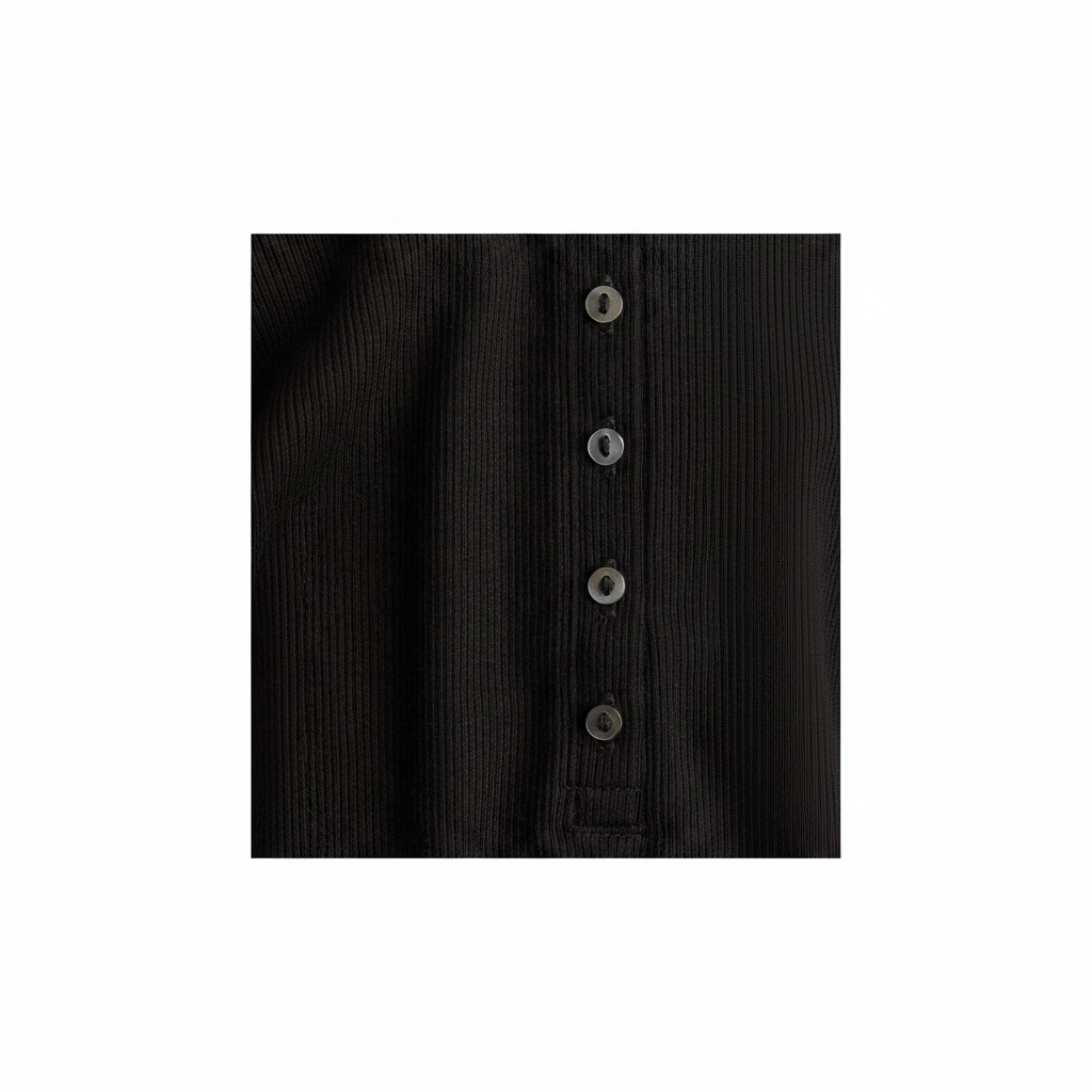 hm-womens-ribbed-henley-top-black-button-placket-ribbed-texture-padded-1x1