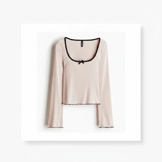 hm-womens-ribbed-top-overlock-trim-light-dusty-pink-front-flat-lay-padded-1x1