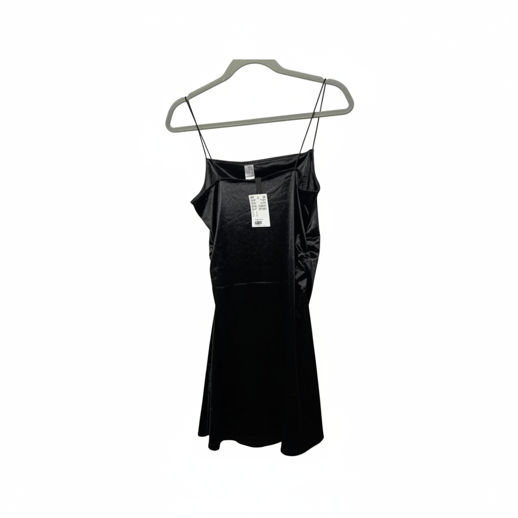 hm-womens-satin-ruched-mini-slip-dress-black-back-flat-lay-padded-1x1
