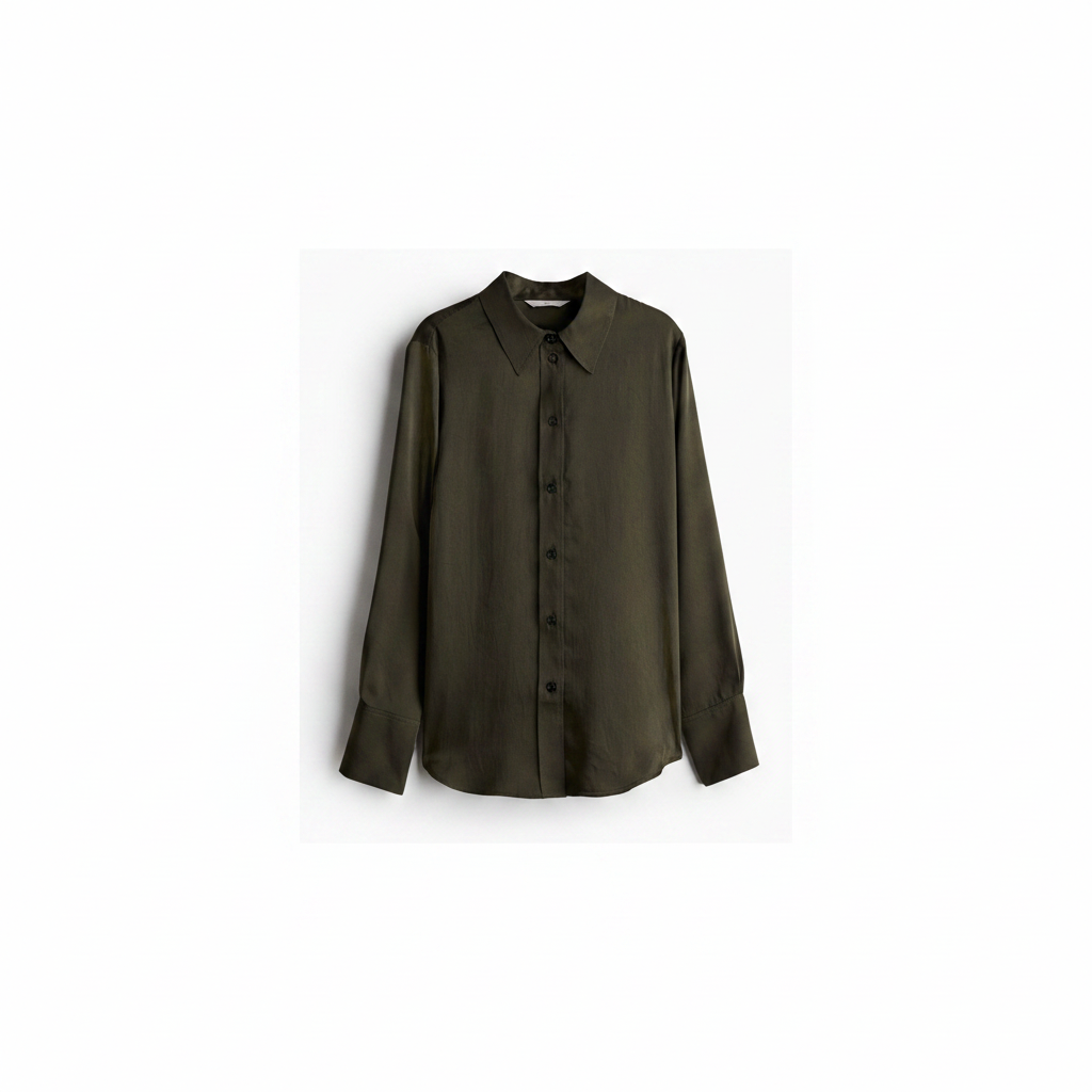 hm-womens-satin-shirt-dark-khaki-green-front-flat-lay-padded-1x1