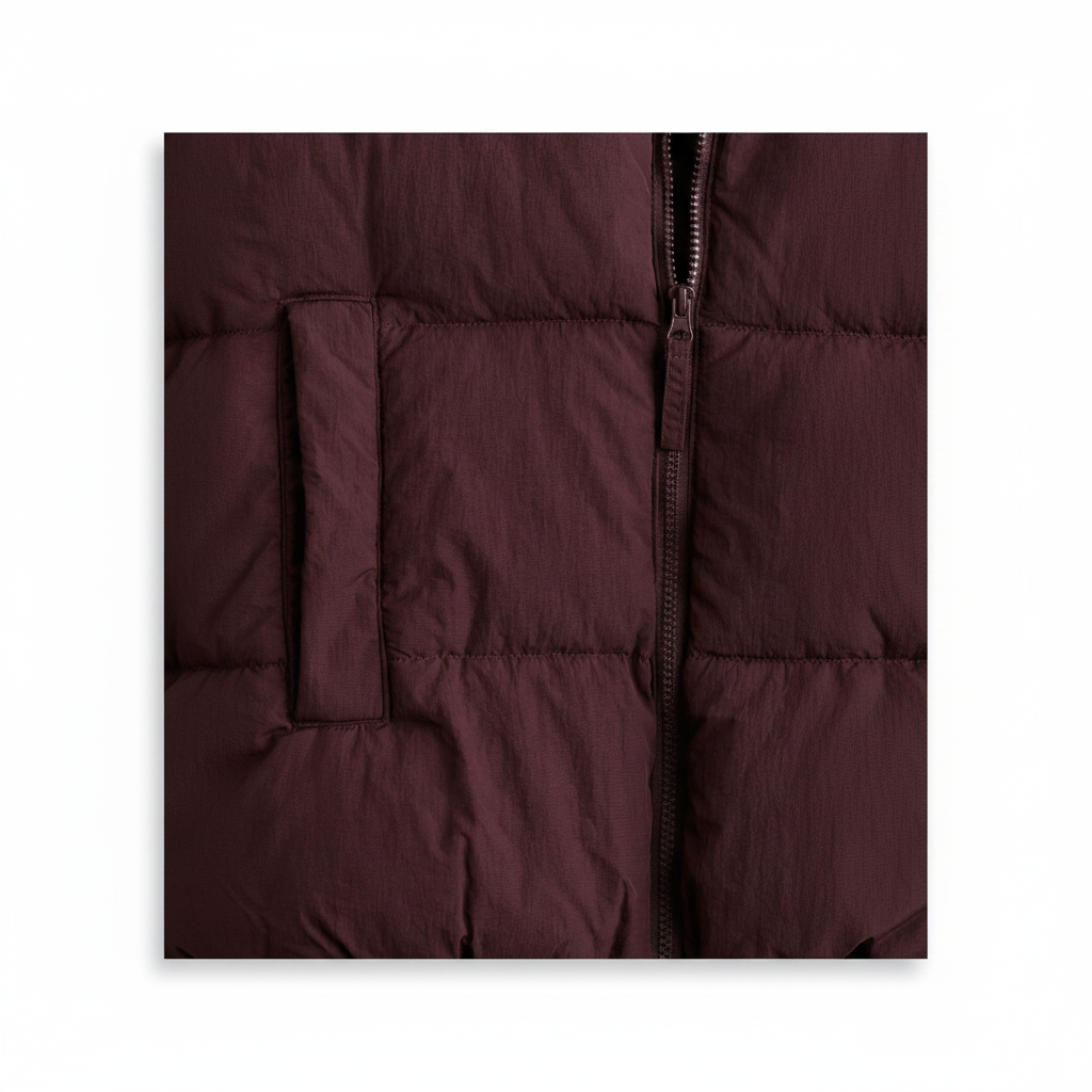 hm-womens-short-puffer-jacket-burgundy-m-zip-pocket-quilted-texture-detail-padded-1x1