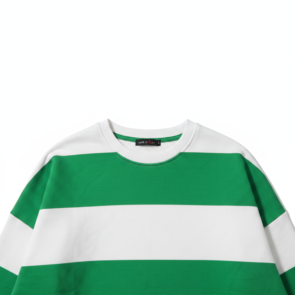 hm-womens-sweatshirt-green-cream-stripe-neckline-detail-padded-1x1