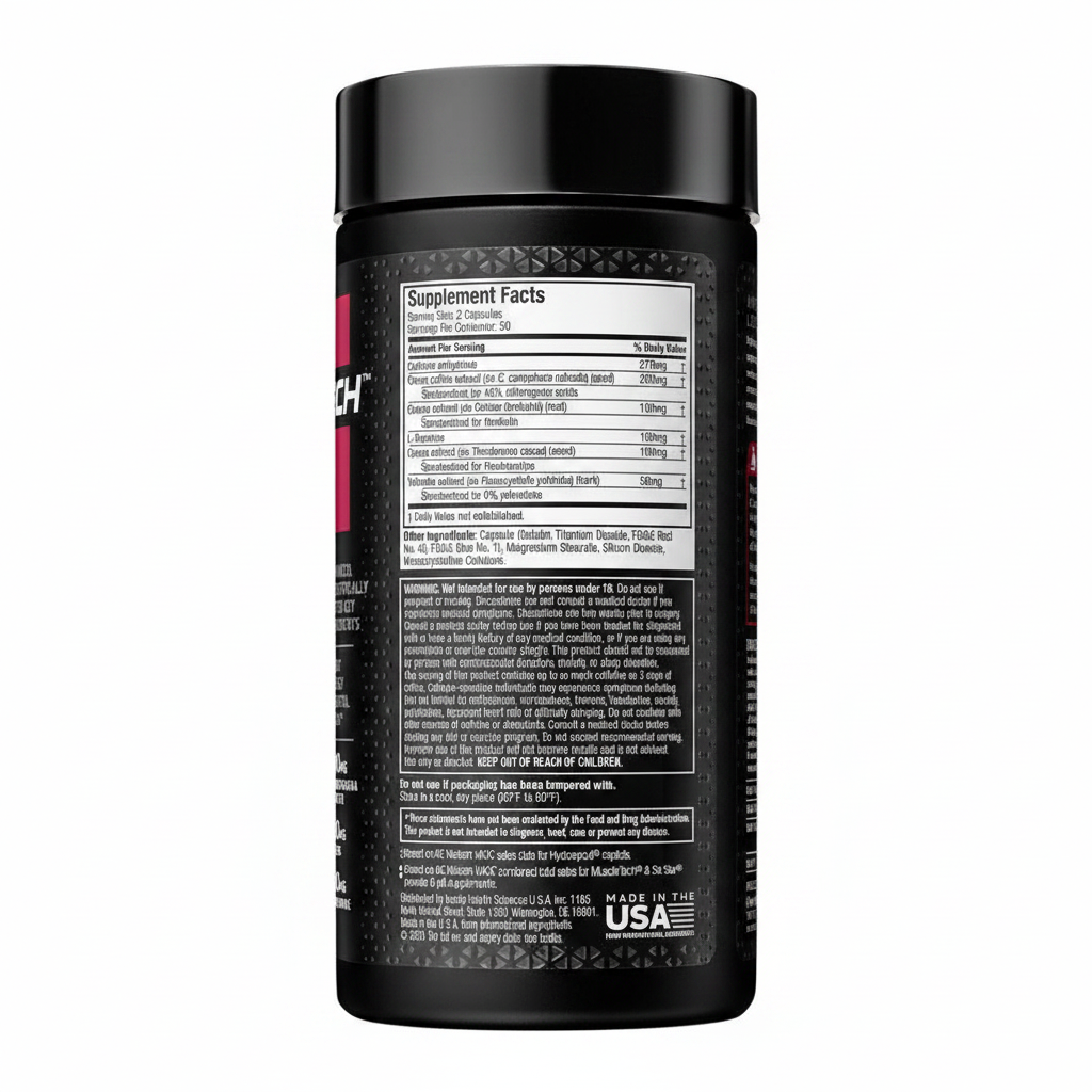 Hydroxycut Supplement Facts - BG Swap