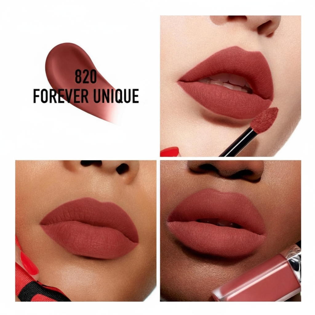 Dior Rouge Dior Forever Liquid Lipstick 820 Forever Unique - packaging and brand detail