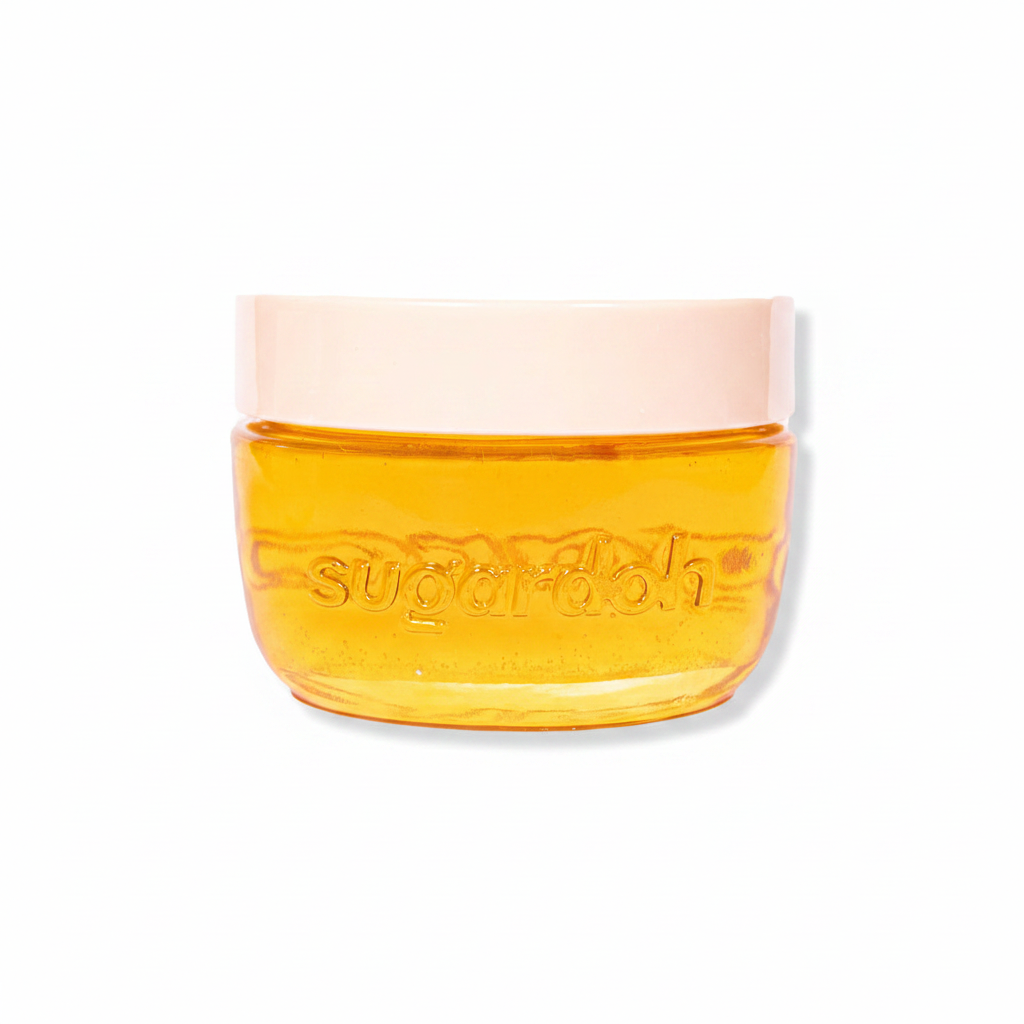 Sugardoh Sugaring Paste Hair Remover 6 oz - front view of amber glass jar