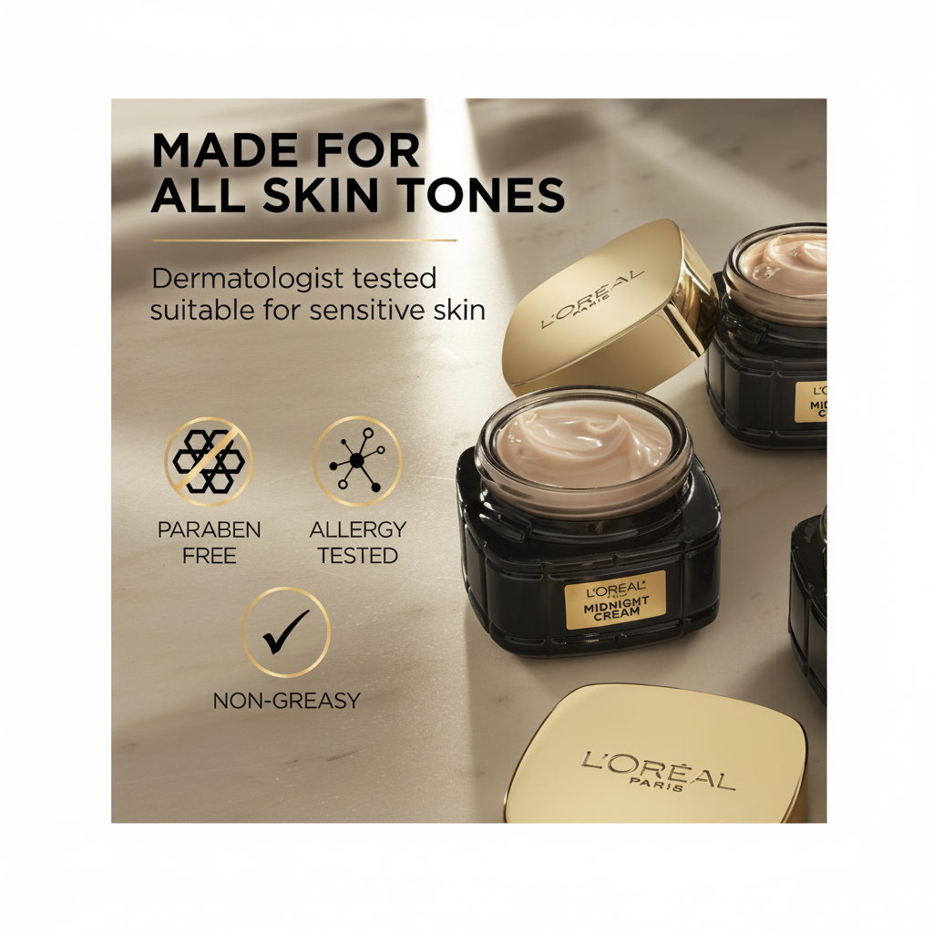 L'Oreal Age Perfect Cell Renewal Midnight Cream - texture and application