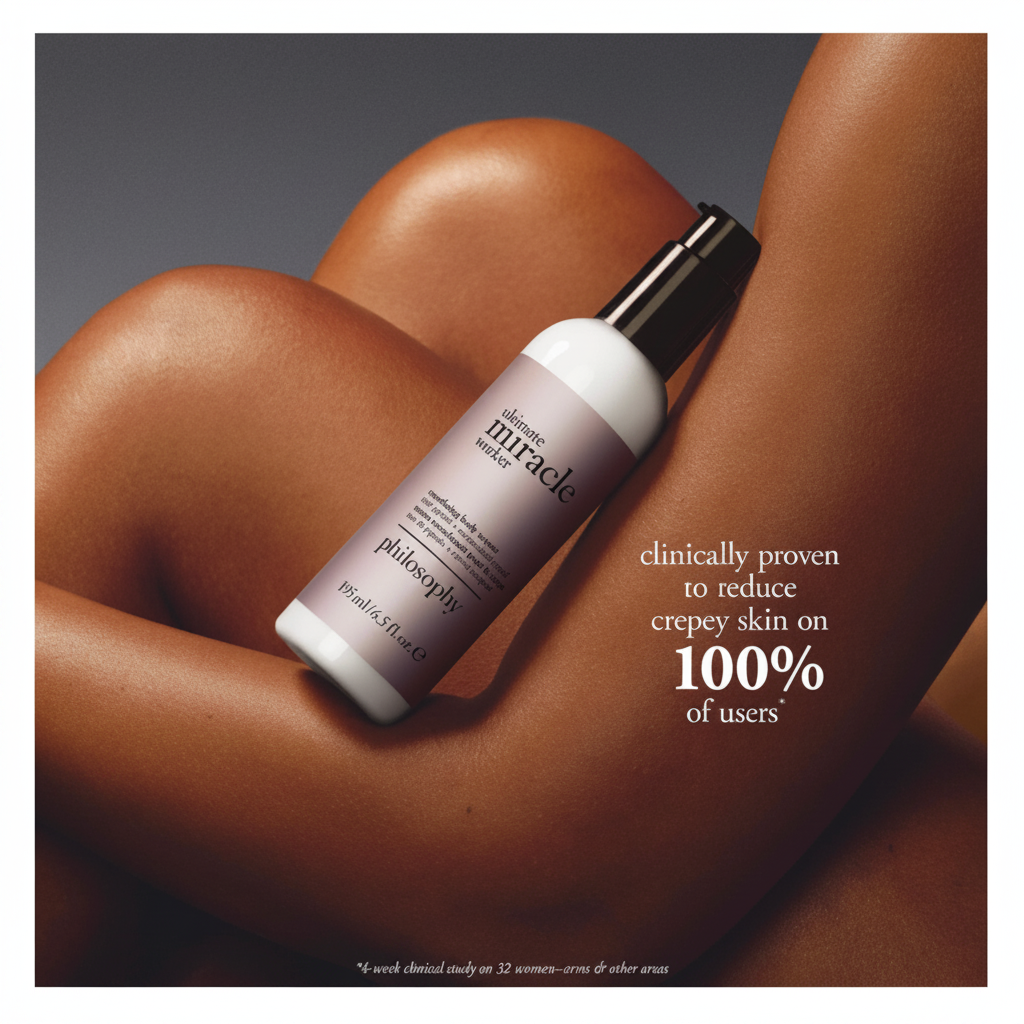 Philosophy Ultimate Miracle Worker Resurfacing Body Serum - benefits infographic