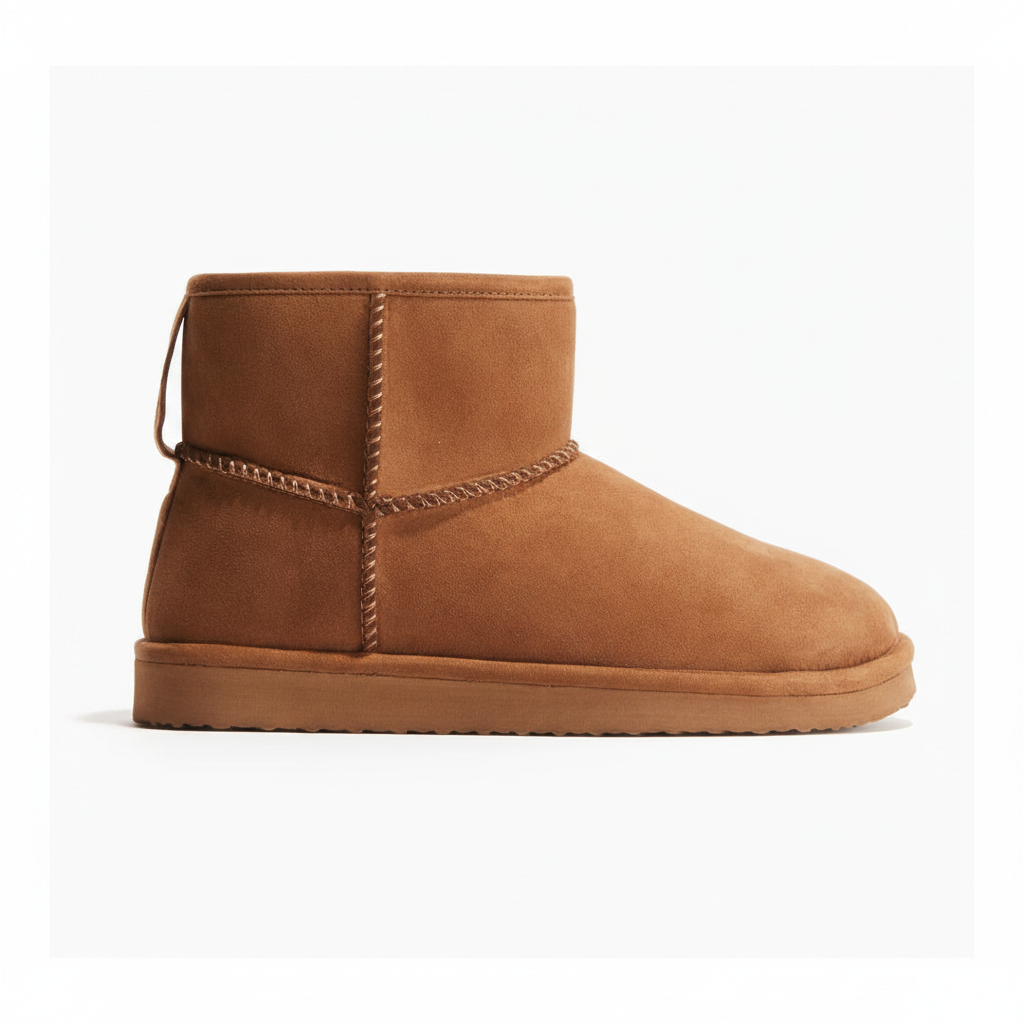 H&M Warm-Lined Boots Size 6 – Chestnut brown suede side profile on white background