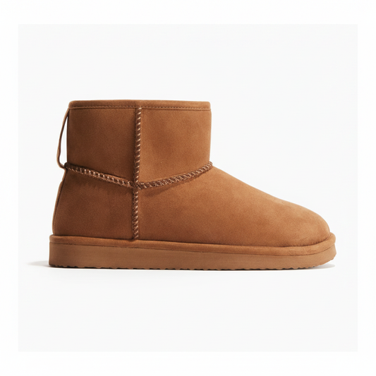 H&M Warm-Lined Boots Size 6 – Chestnut brown suede side profile on white background