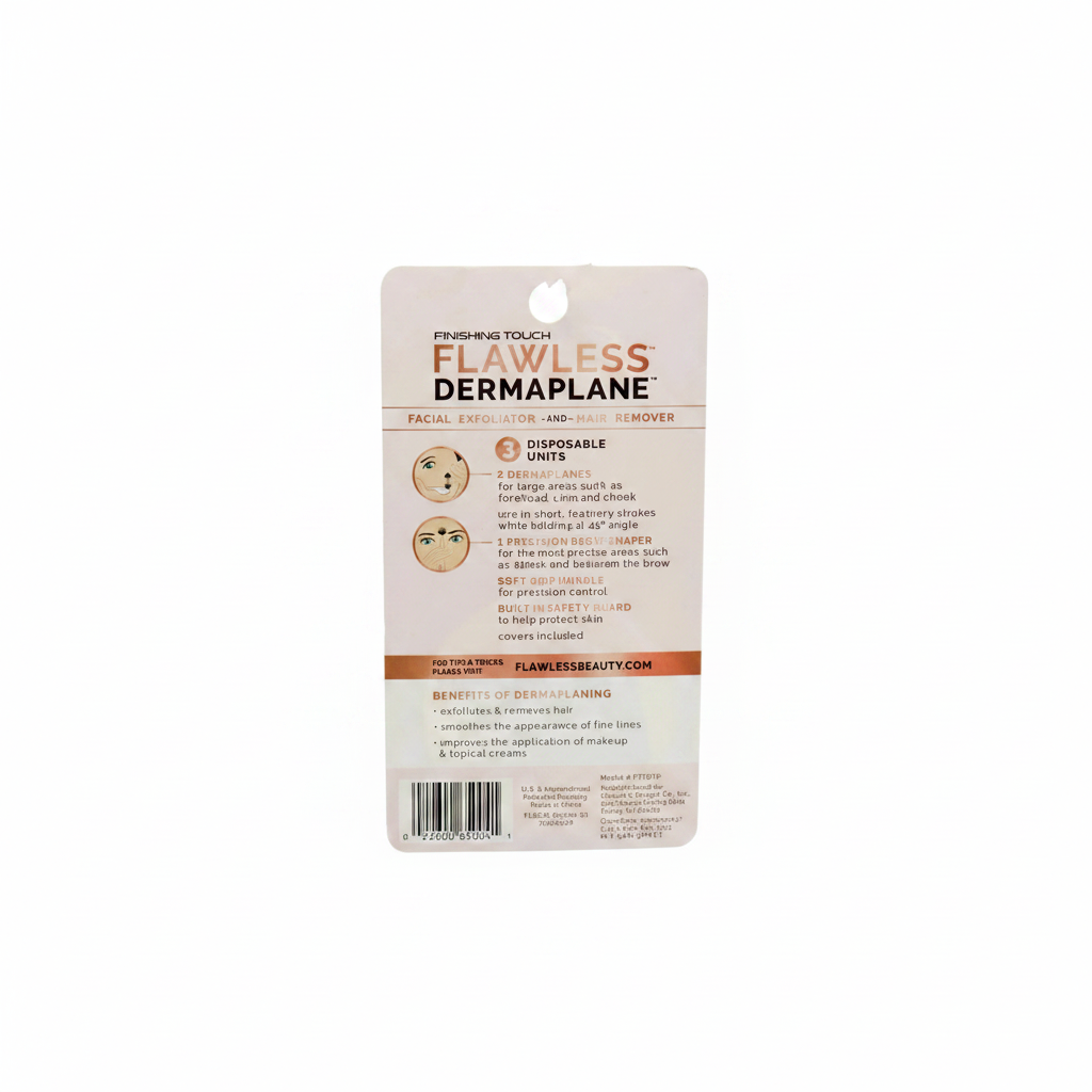 Finishing Touch Flawless DermaPlane Travel Pack - exfoliator and hair remover detail