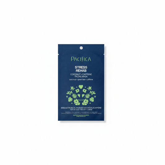 Pacifica Stress Rehab Facial Mask - front packaging lifestyle view