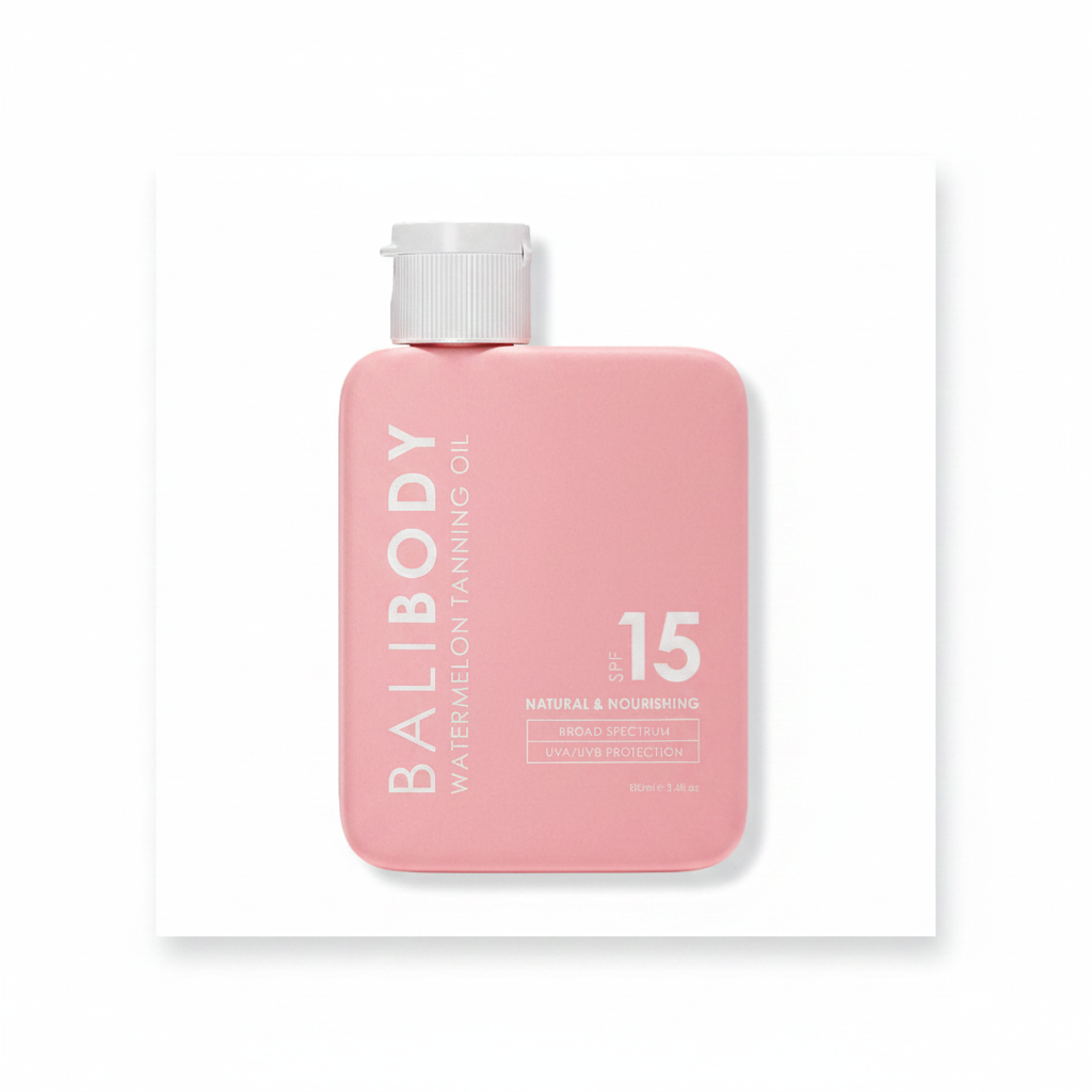BAli Body Hydrating Natural Watermelon Tanning Oil SPF 15 3.4 oz - front view