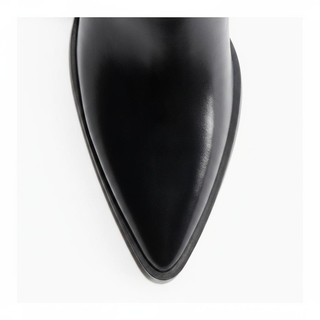 H&M Ankle Boots with Pointed Toes Size 7 – Close-up pointed toe detail on white background