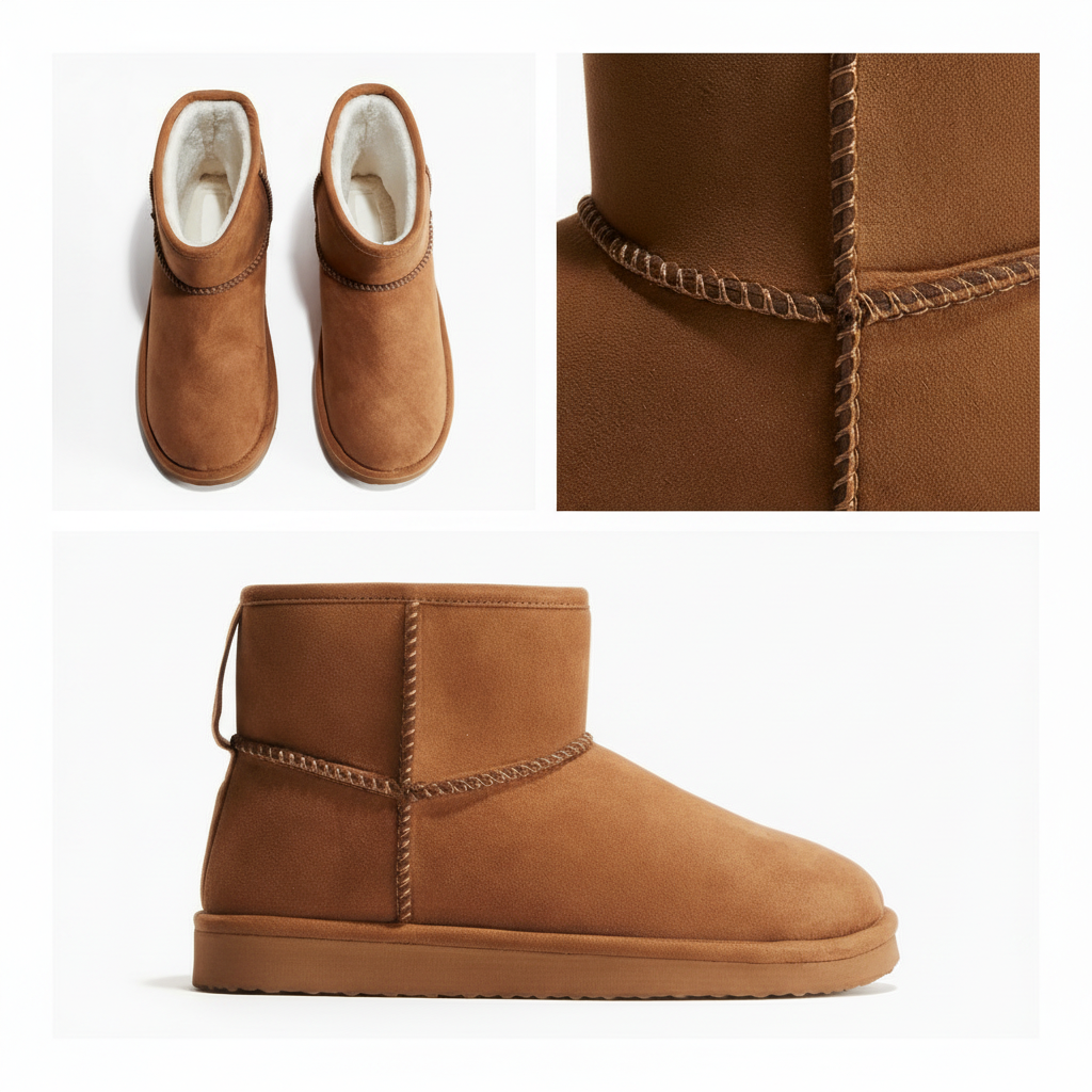 H&M Warm-Lined Boots Size 6 – Multi-view collage on white background