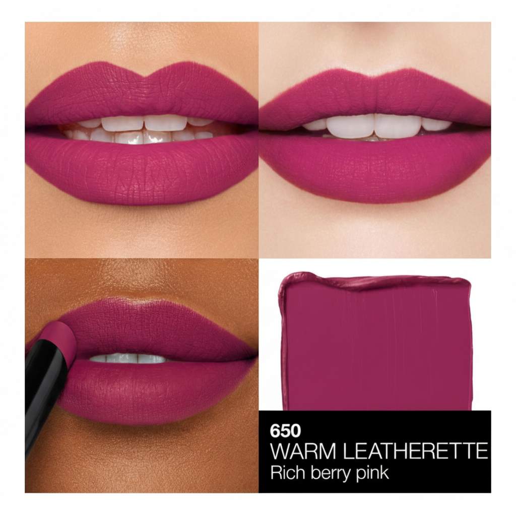NARS Powermatte Lipstick 650 Warm Leatherette - product packaging and formula detail