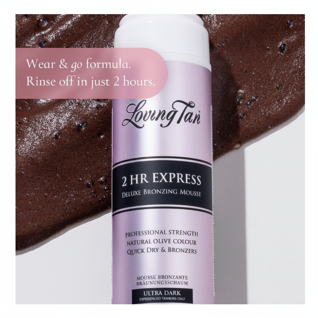 Loving Tan 2 HR Express Self-Tanning Mousse - application and results