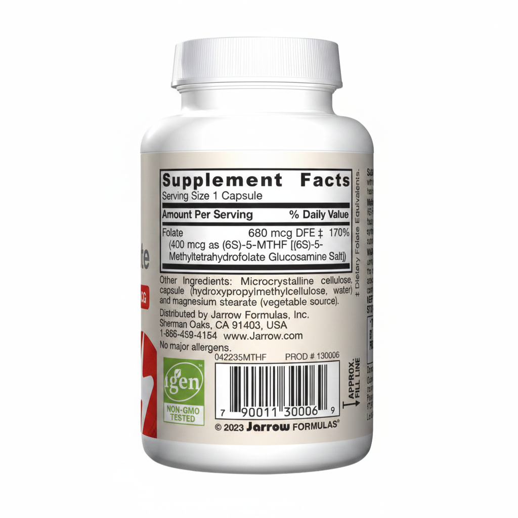 Jarrow Methyl Folate Supplement Facts