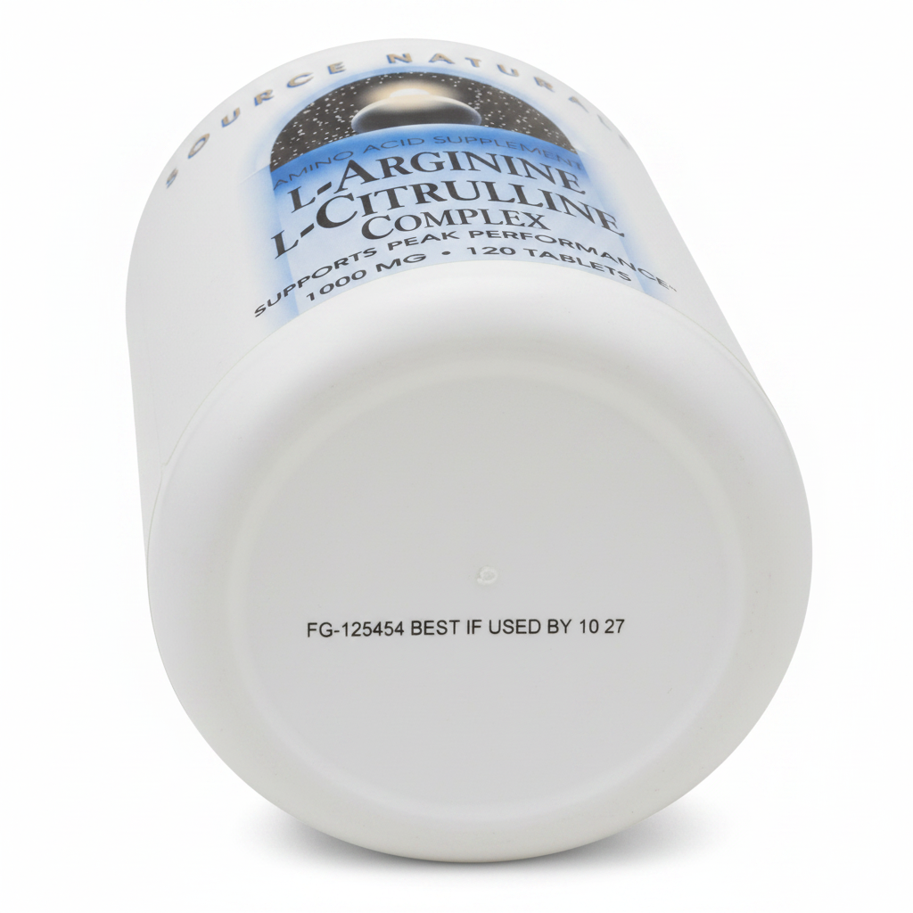 L-Arginine Bottle with LOT EXP