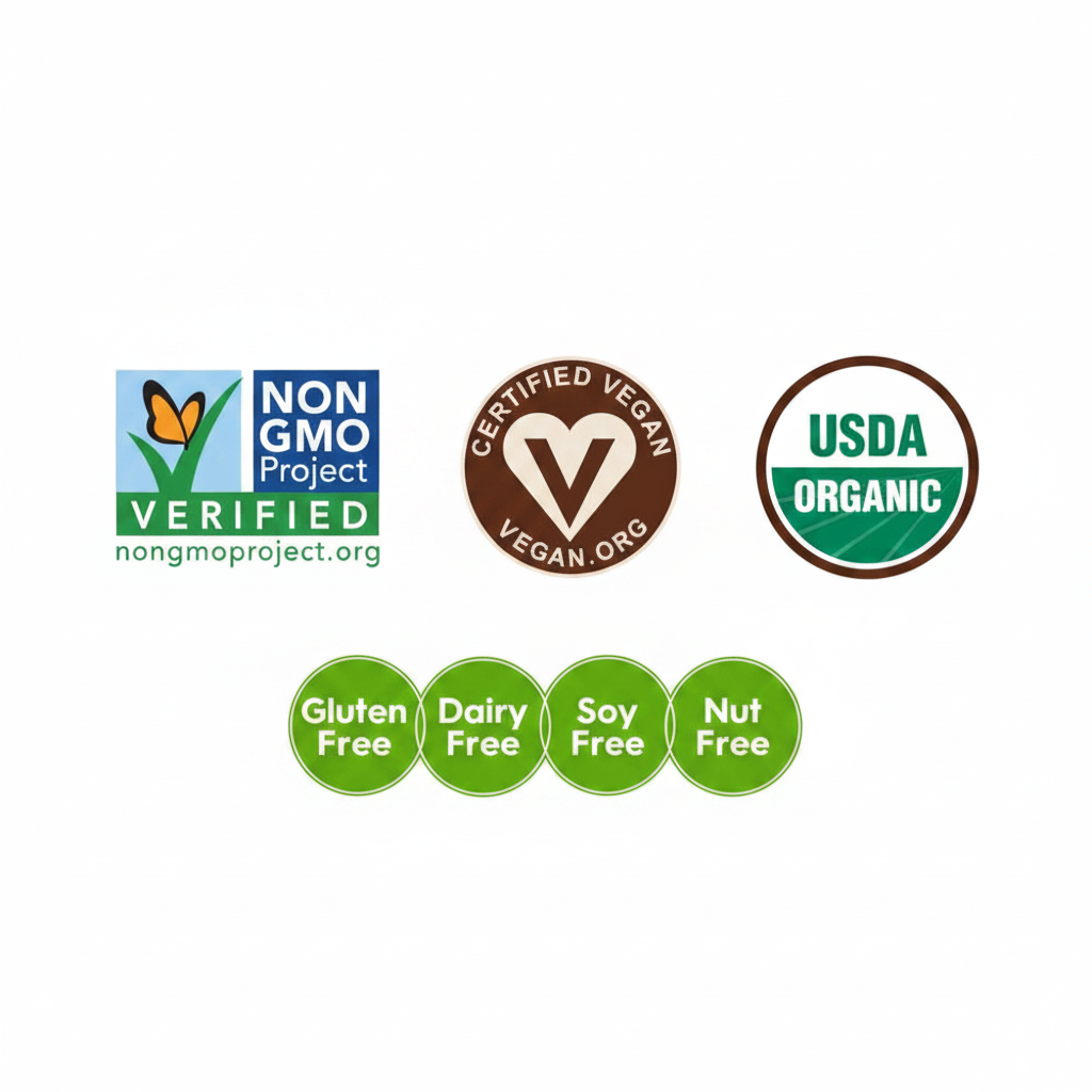 Lion's Mane Certifications - White BG