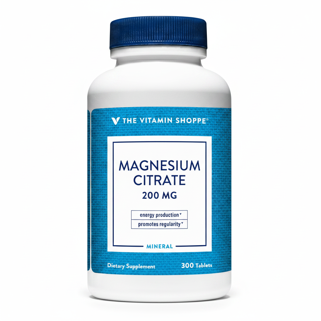 Magnesium Citrate Bottle - White BG