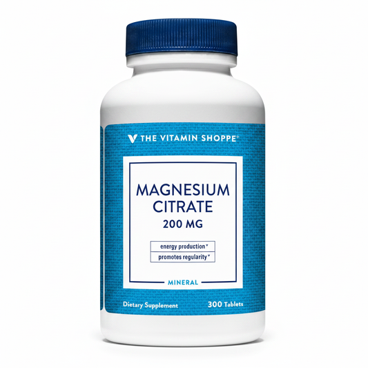 Magnesium Citrate Bottle - White BG