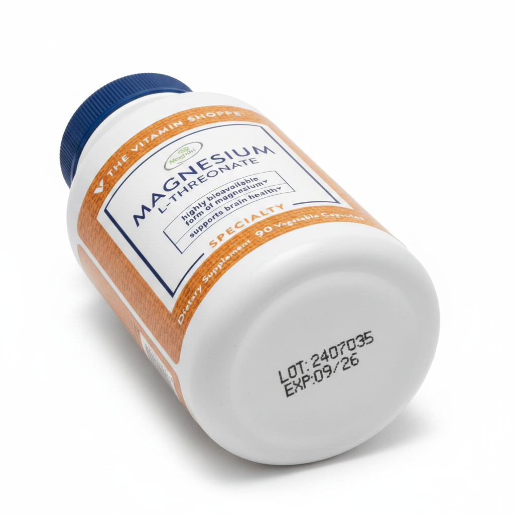 Magnesium L-Threonate - Bottle Stamp EXP