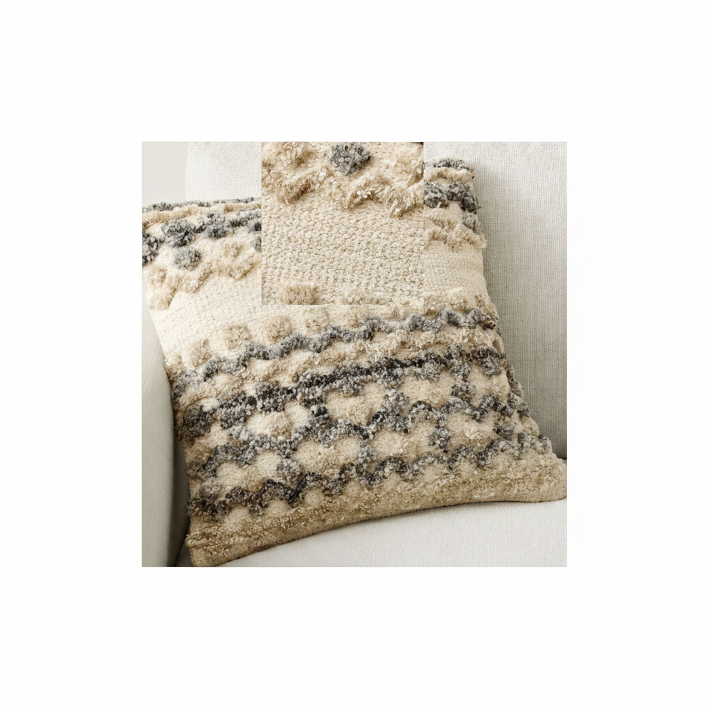 Monte Tufted Pillow collage