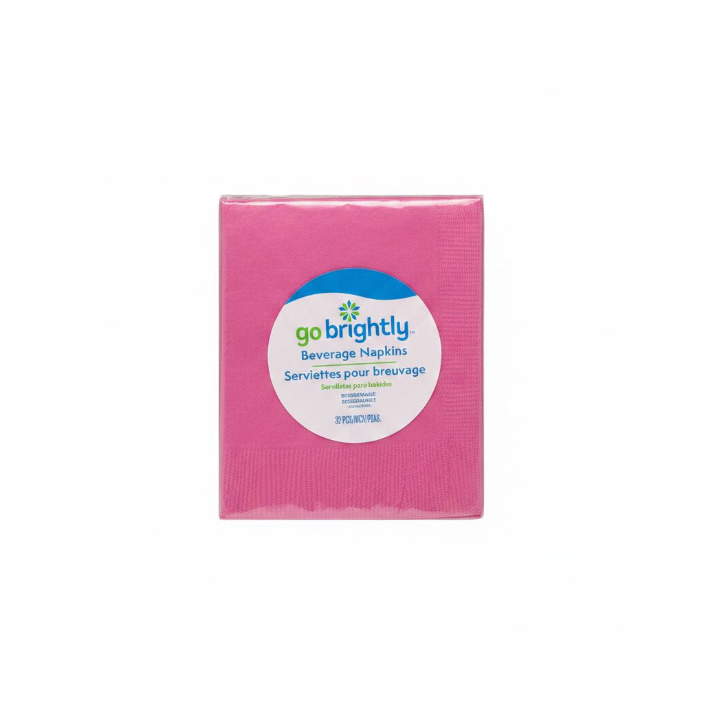 Napkins package on white