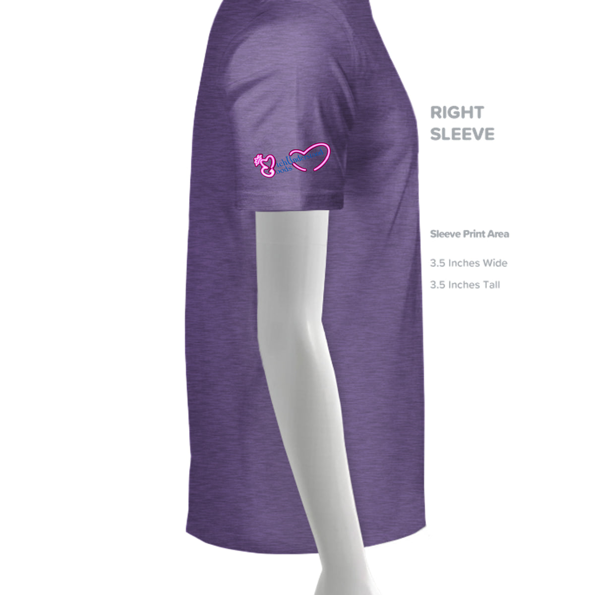 HEATHER PURPLE - G640L - SLEEVE_RIGHT