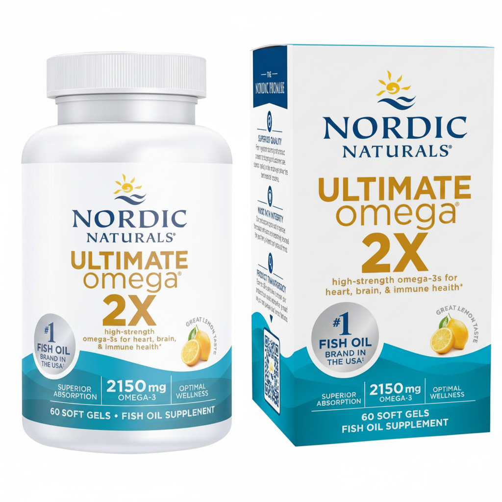 Nordic Naturals Omega 2X 60ct - White BG
