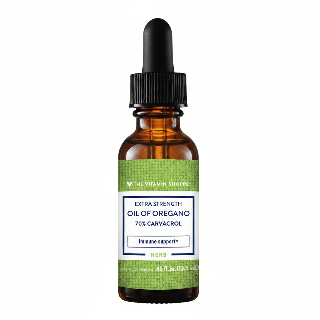 Oil of Oregano Bottle - White BG