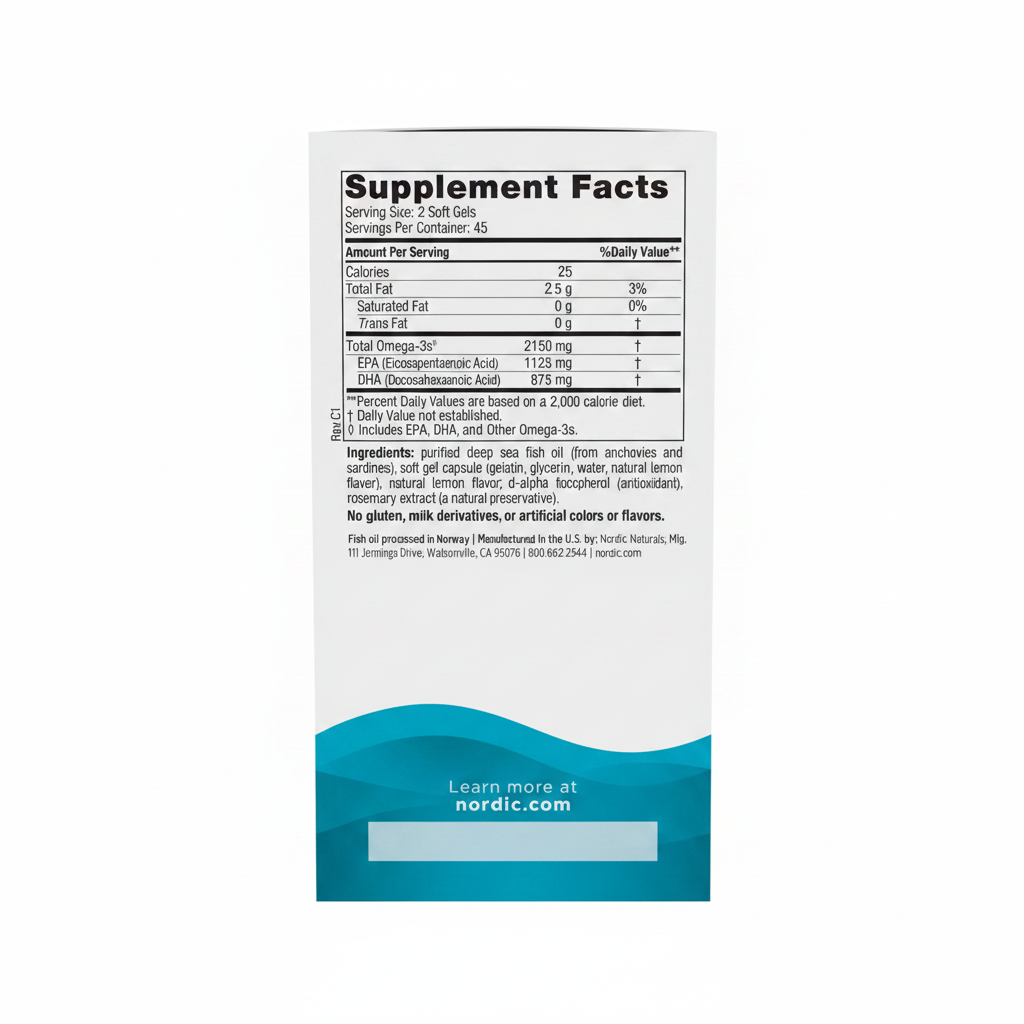 Omega 2X Supplement Facts - 1:1