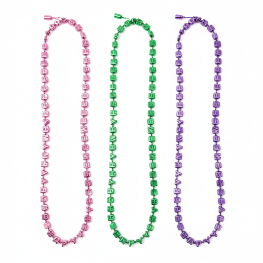 Photo 4 - Pink, Green, Purple separate necklaces