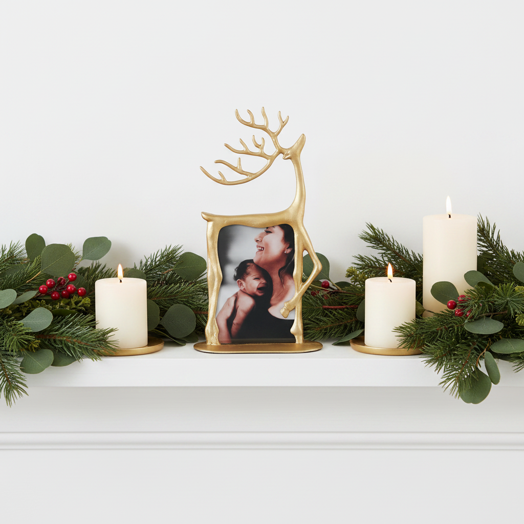 Reindeer Frame mantel