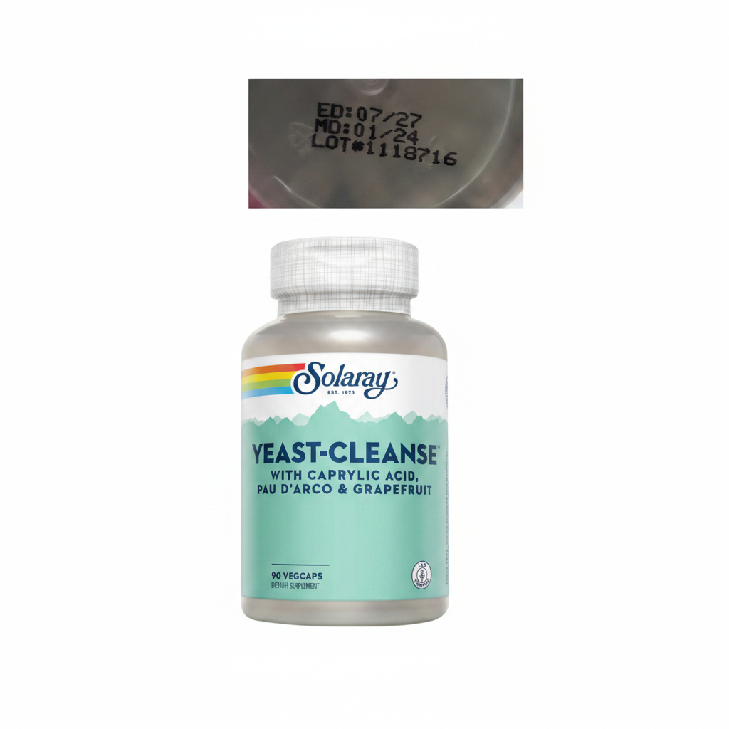 Solaray Yeast-Cleanse LOT EXP