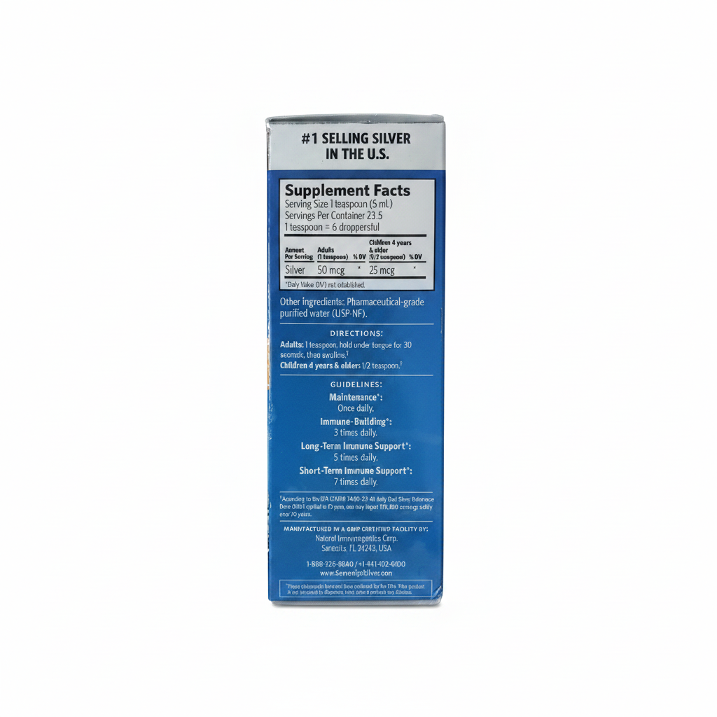 Sovereign Silver Supplement Facts Retry