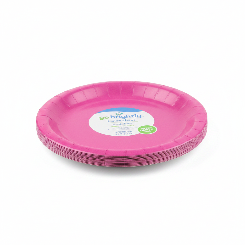 Stack of pink plates