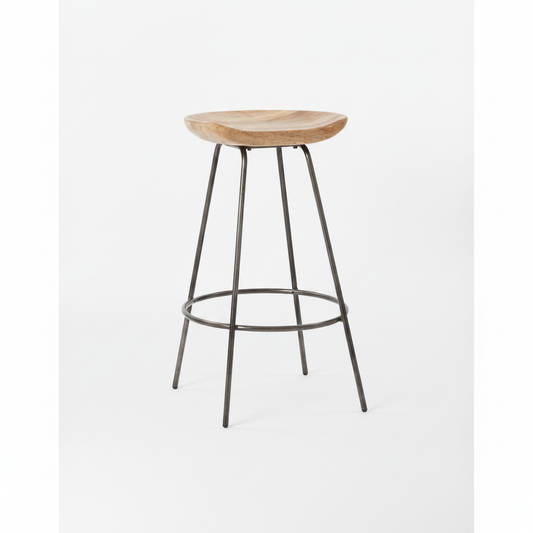 Stool front white square