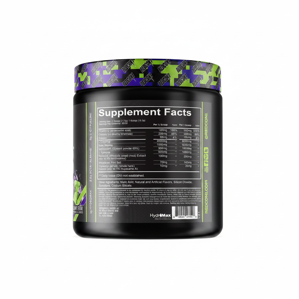 Total War Pump Supplement Facts - White BG