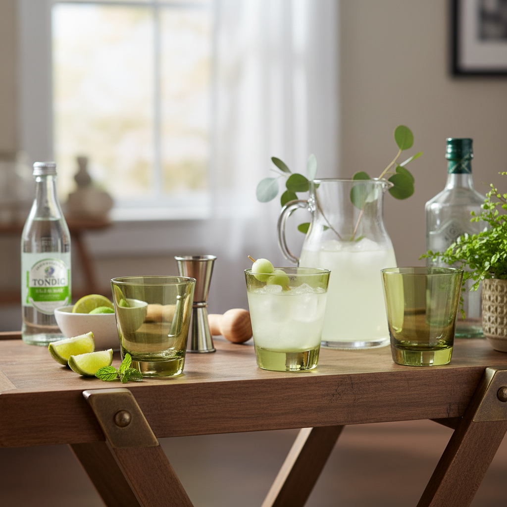 Tumblers bar cart lifestyle