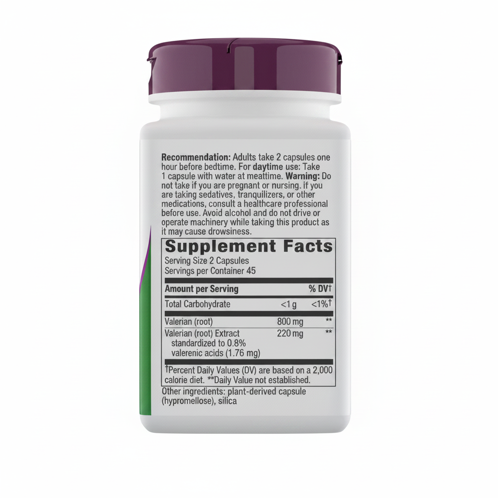 Valerian Supplement Facts