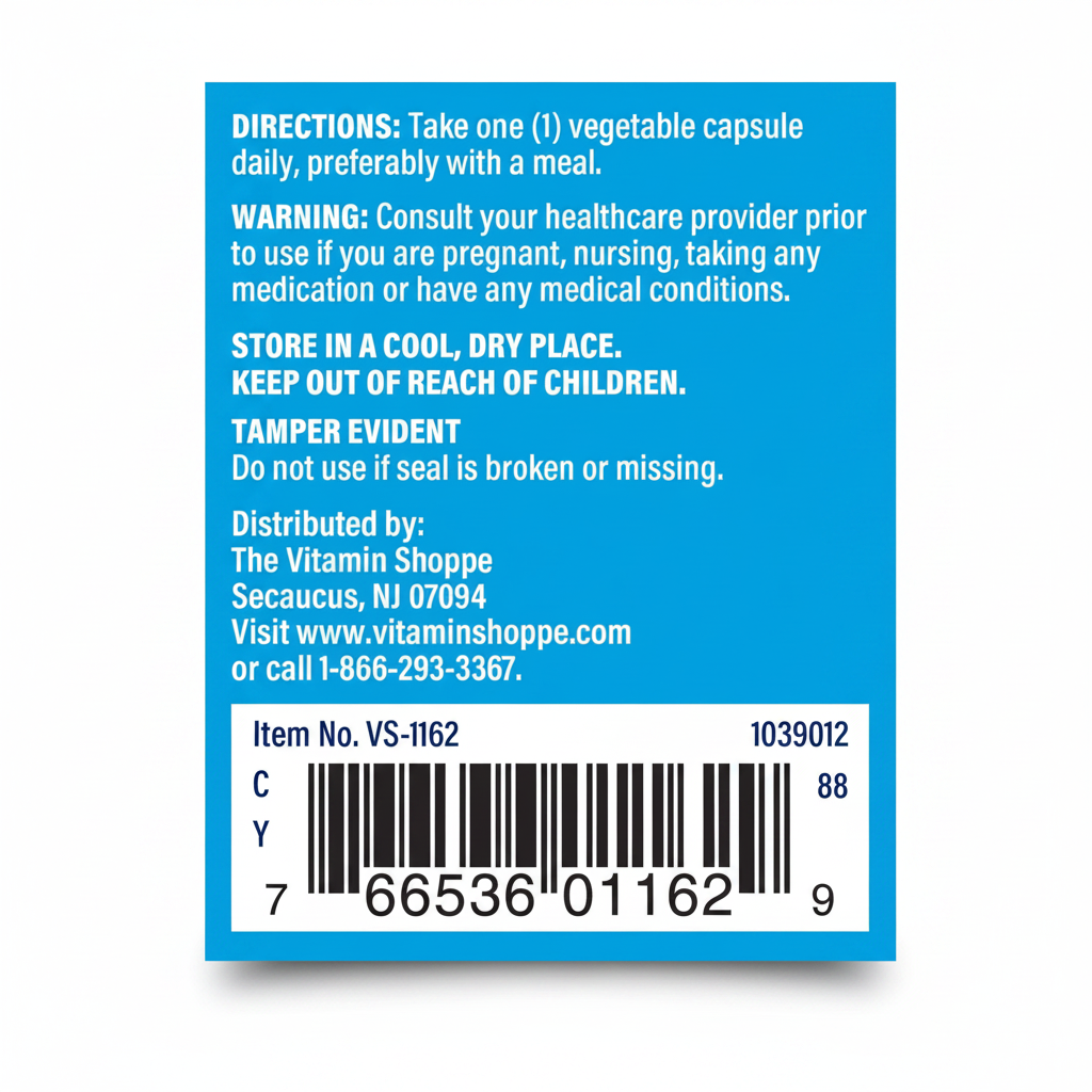 Vitamin B6 Back Panel - Blue BG