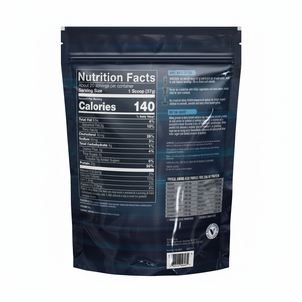 Whey Protein Back Panel - White BG